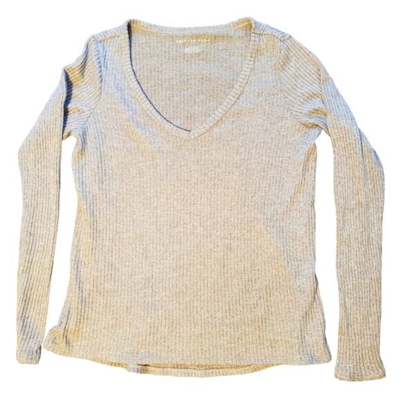 American eagle v neck ribbed thin longsleeve sweater Size S / P - Picture 1 of 6